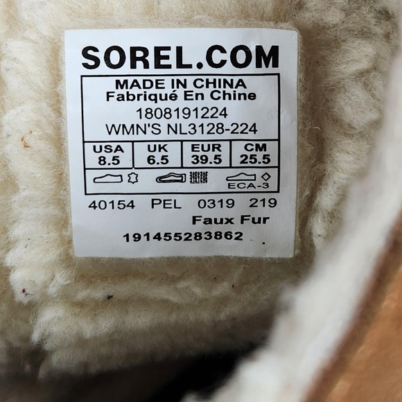 Sorel Kinetic Short Ankle Boots Womens Size 8.5 Brown Suede Waterproof Faux Fur - Picture 13 of 16